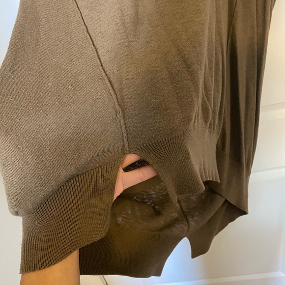 BCBG OVERSIZED OLIVE SWEATER - Picture 8 of 8